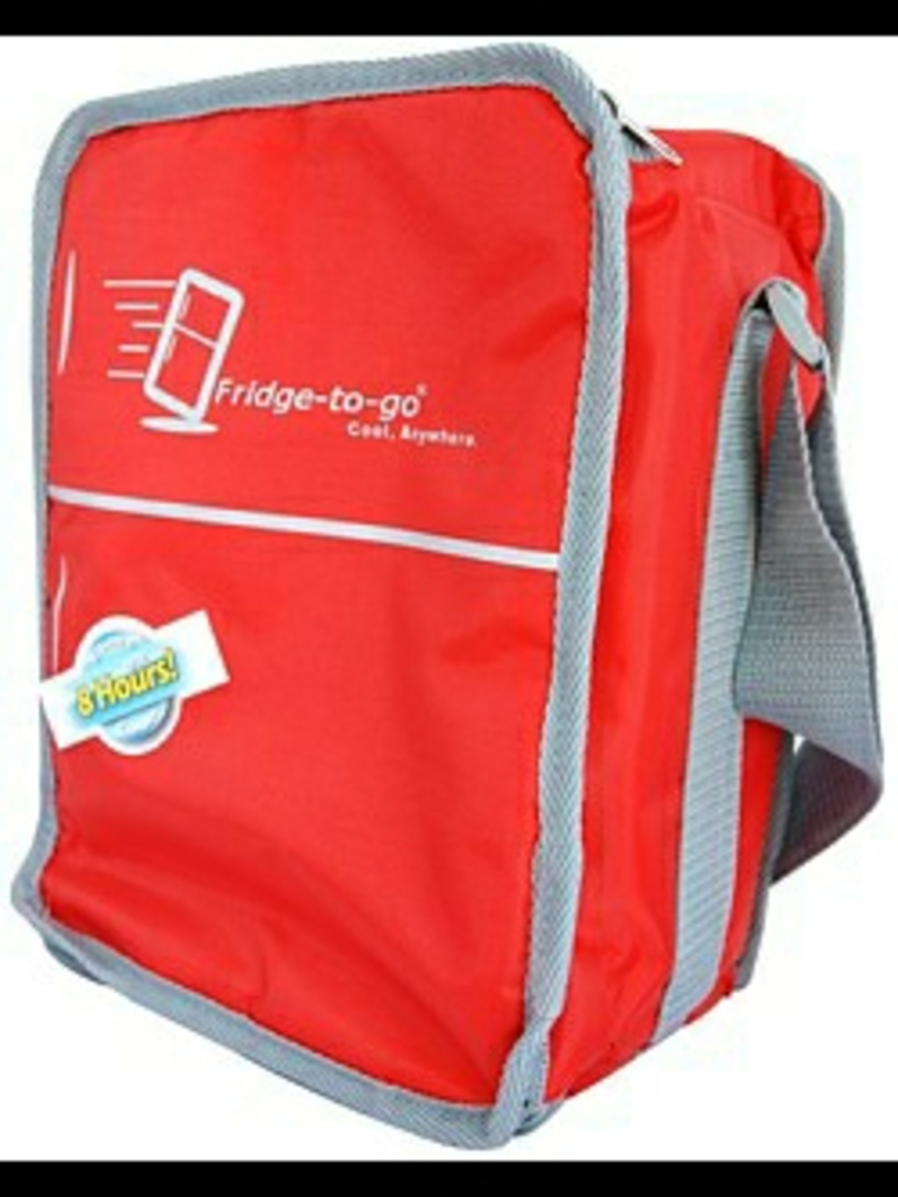 Fridge-to-go Insulated Lunch Bag in Red with Gray Trim